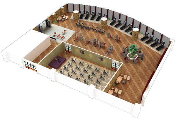 500平方健身房配置方案-广西jiuyou.com九游健身器材有限公司